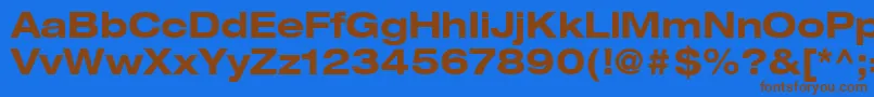 ContextRepriseExpandedSsiBoldExpanded Font – Brown Fonts on Blue Background