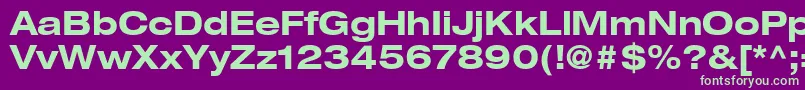 ContextRepriseExpandedSsiBoldExpanded Font – Green Fonts on Purple Background