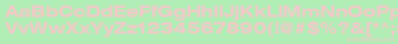 ContextRepriseExpandedSsiBoldExpanded Font – Pink Fonts on Green Background