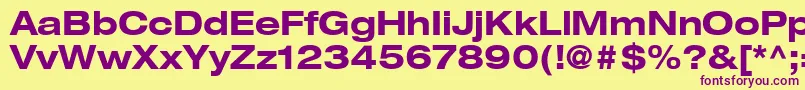 ContextRepriseExpandedSsiBoldExpanded Font – Purple Fonts on Yellow Background
