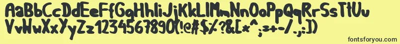 Gfmatildabold Font – Black Fonts on Yellow Background