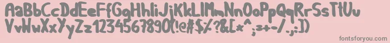 Gfmatildabold Font – Gray Fonts on Pink Background