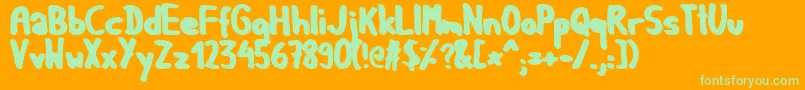 Gfmatildabold Font – Green Fonts on Orange Background