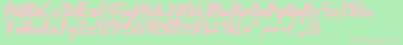 Gfmatildabold Font – Pink Fonts on Green Background