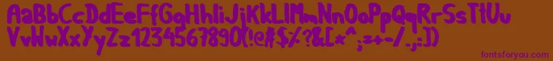 Gfmatildabold Font – Purple Fonts on Brown Background