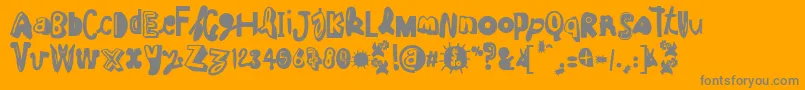 CruelSun-Schriftart – Graue Schriften auf orangefarbenem Hintergrund