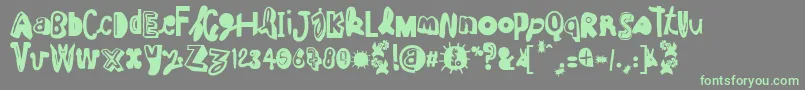 CruelSun Font – Green Fonts on Gray Background