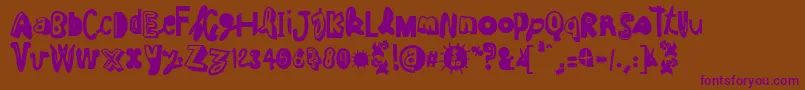 CruelSun Font – Purple Fonts on Brown Background