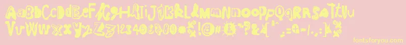 CruelSun Font – Yellow Fonts on Pink Background