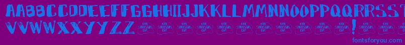 Marko Font – Blue Fonts on Purple Background