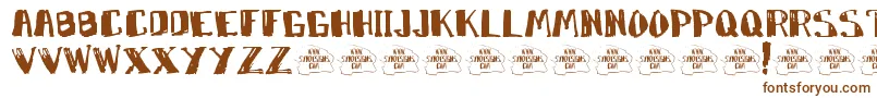Шрифт Marko – коричневые шрифты на белом фоне
