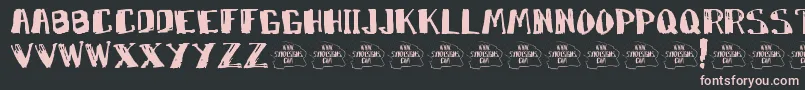 Marko Font – Pink Fonts on Black Background