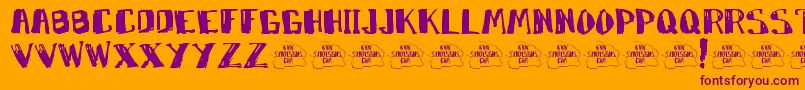 Marko Font – Purple Fonts on Orange Background
