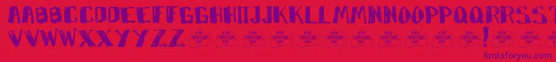 Marko Font – Purple Fonts on Red Background