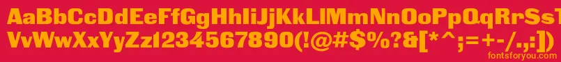 Blackgroteskc Font – Orange Fonts on Red Background