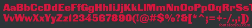 Шрифт Blackgroteskc – красные шрифты на чёрном фоне