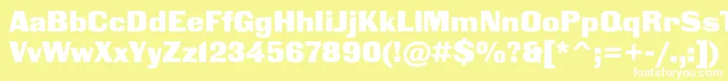 fuente Blackgroteskc – Fuentes Blancas Sobre Fondo Amarillo