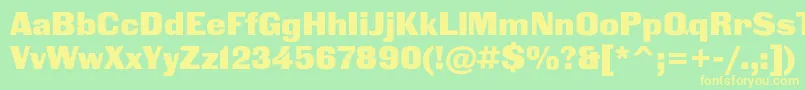 Шрифт Blackgroteskc – жёлтые шрифты на зелёном фоне