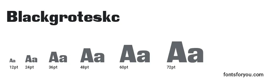 Blackgroteskc Font Sizes