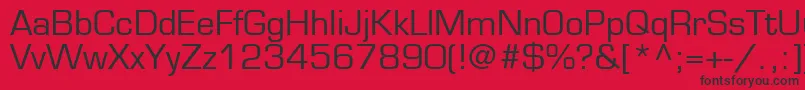 EurostileLtMedium Font – Black Fonts on Red Background