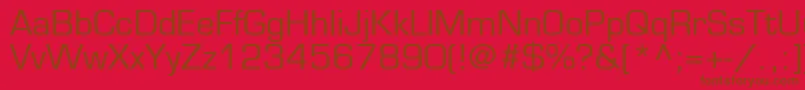 EurostileLtMedium Font – Brown Fonts on Red Background