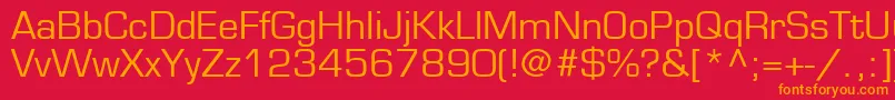 EurostileLtMedium Font – Orange Fonts on Red Background