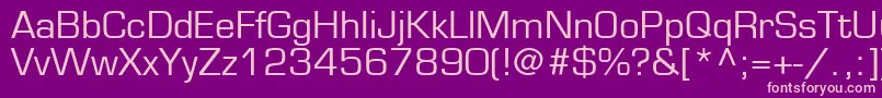 Więcej informacji o czcionce EurostileLtMedium Czcionka EurostileLtMedium – różowe czcionki na fioletowym tle