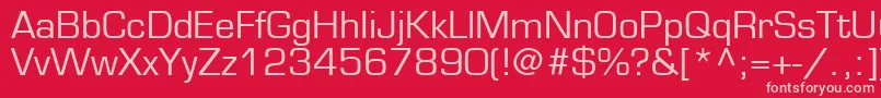 EurostileLtMedium Font – Pink Fonts on Red Background