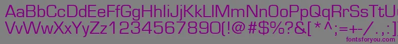 EurostileLtMedium Font – Purple Fonts on Gray Background
