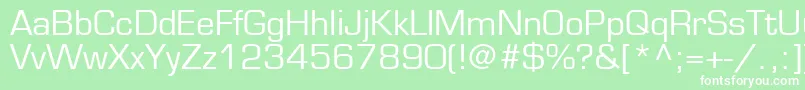 EurostileLtMedium Font – White Fonts on Green Background