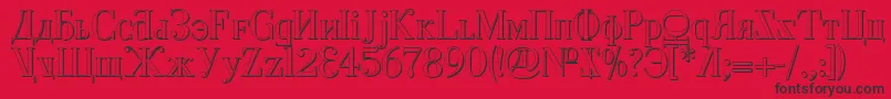 CyberiaShadow Font – Black Fonts on Red Background