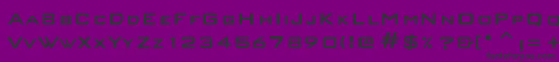 NewAcademy-fontti – mustat fontit violetilla taustalla