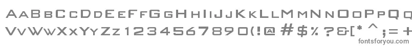 NewAcademy-fontti – harmaat kirjasimet valkoisella taustalla