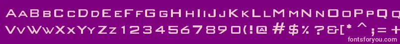 NewAcademy Font – Pink Fonts on Purple Background
