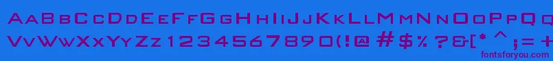 NewAcademy Font – Purple Fonts on Blue Background