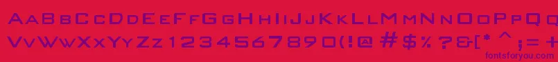 NewAcademy Font – Purple Fonts on Red Background