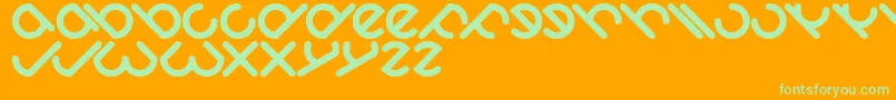 Шрифт Owaikeo – зелёные шрифты на оранжевом фоне
