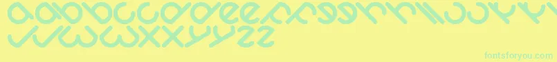 Owaikeo Font – Green Fonts on Yellow Background