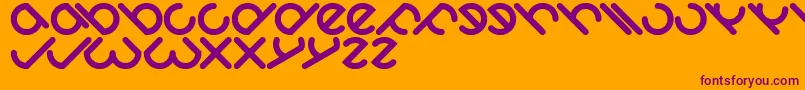 Owaikeo Font – Purple Fonts on Orange Background