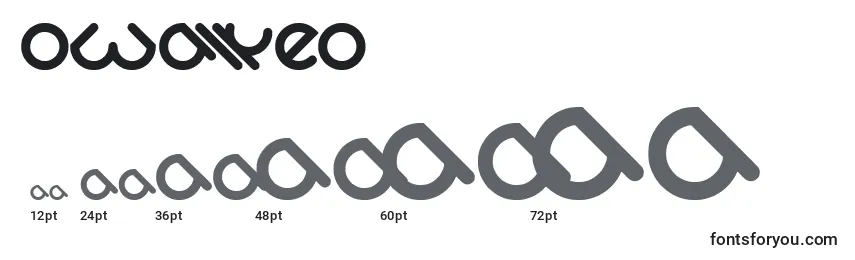 Owaikeo Font Sizes