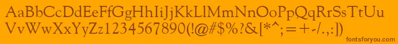 GoudiOldeStyle Font – Brown Fonts on Orange Background