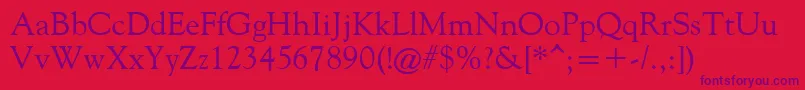 GoudiOldeStyle Font – Purple Fonts on Red Background