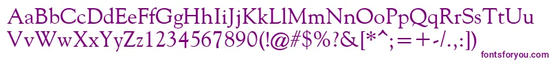 GoudiOldeStyle Font – Purple Fonts on White Background