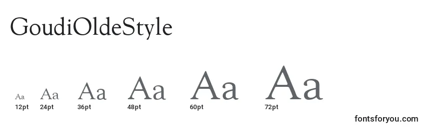 GoudiOldeStyle Font Sizes