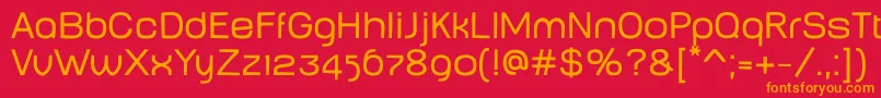 BabyMineplump Font – Orange Fonts on Red Background