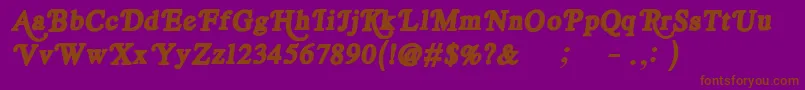 Шрифт RoyalAcidbath – коричневые шрифты на фиолетовом фоне