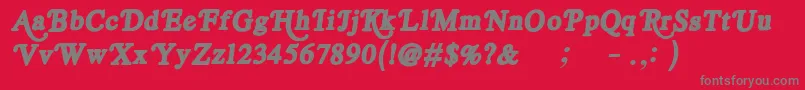 RoyalAcidbath Font – Gray Fonts on Red Background