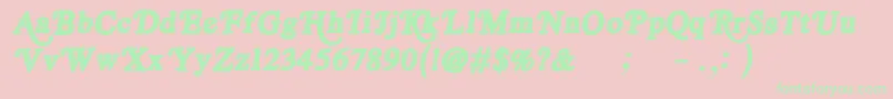 RoyalAcidbath Font – Green Fonts on Pink Background