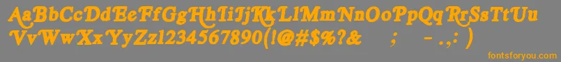 RoyalAcidbath Font – Orange Fonts on Gray Background