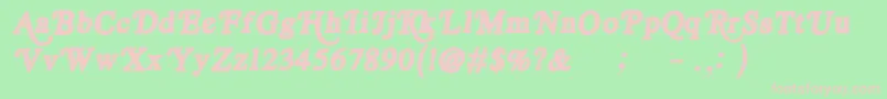 RoyalAcidbath Font – Pink Fonts on Green Background